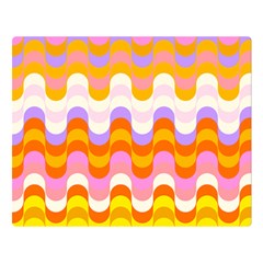 Dna Early Childhood Wave Chevron Rainbow Color Double Sided Flano Blanket (large)  by Alisyart