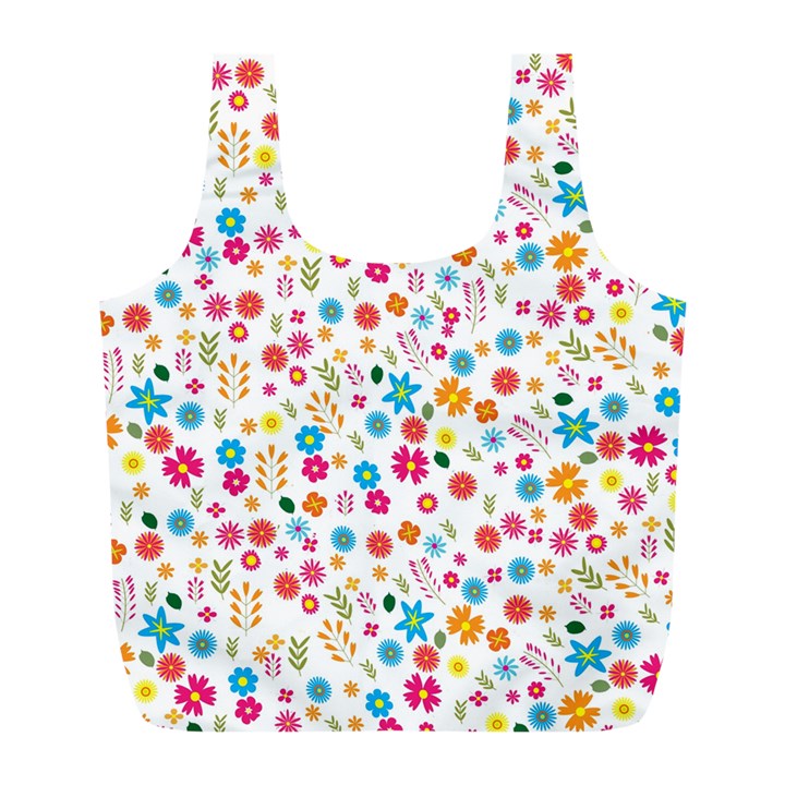 Floral pattern Full Print Recycle Bags (L) 