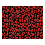 Strawberry  pattern Double Sided Flano Blanket (Large)  Blanket Back