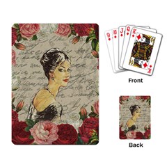 Vintage Girl Playing Card by Valentinaart