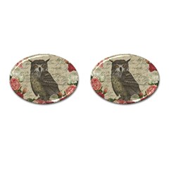 Vintage owl Cufflinks (Oval)