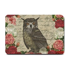 Vintage owl Small Doormat 