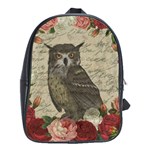 Vintage owl School Bags(Large)  Front