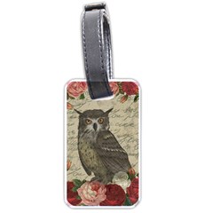 Vintage owl Luggage Tags (One Side) 