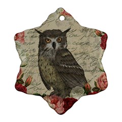 Vintage owl Ornament (Snowflake)