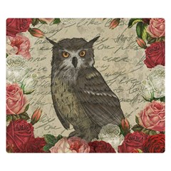 Vintage owl Double Sided Flano Blanket (Small) 