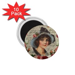 Vintage Girl 1 75  Magnets (10 Pack)  by Valentinaart