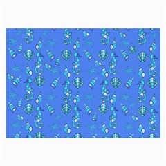 Seahorse Pattern Large Glasses Cloth (2-side) by Valentinaart