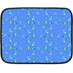 Seahorse Pattern Double Sided Fleece Blanket (mini)  by Valentinaart