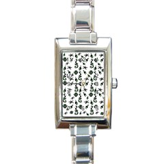 Seahorse pattern Rectangle Italian Charm Watch