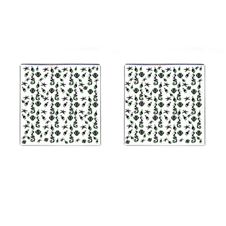 Seahorse pattern Cufflinks (Square)