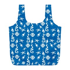 Seahorse Pattern Full Print Recycle Bags (l)  by Valentinaart