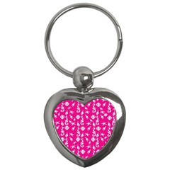 Seahorse Pattern Key Chains (heart)  by Valentinaart