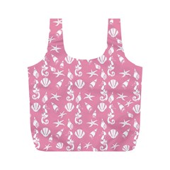 Seahorse Pattern Full Print Recycle Bags (m)  by Valentinaart