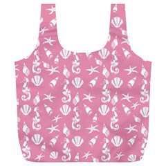 Seahorse Pattern Full Print Recycle Bags (l)  by Valentinaart