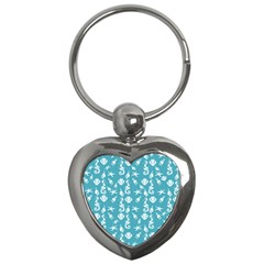 Seahorse Pattern Key Chains (heart)  by Valentinaart