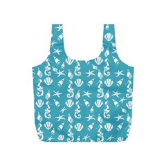 Seahorse Pattern Full Print Recycle Bags (s)  by Valentinaart