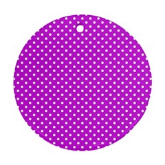 Polka Dots Round Ornament (two Sides) by Valentinaart