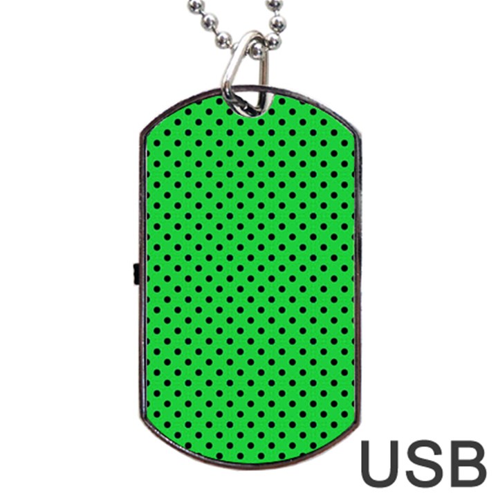 Polka dots Dog Tag USB Flash (Two Sides)