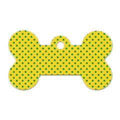 Polka dots Dog Tag Bone (One Side)