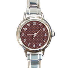 Polka Dots Round Italian Charm Watch by Valentinaart