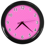 Polka dots Wall Clocks (Black) Front