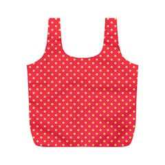 Polka Dots Full Print Recycle Bags (m)  by Valentinaart
