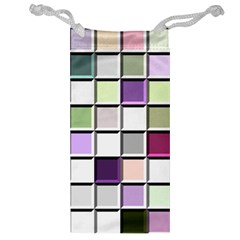 Color Tiles Abstract Mosaic Background Jewelry Bag by Simbadda