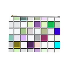 Color Tiles Abstract Mosaic Background Cosmetic Bag (large)  by Simbadda