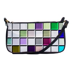 Color Tiles Abstract Mosaic Background Shoulder Clutch Bags