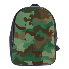 Camouflage Pattern A Completely Seamless Tile Able Background Design School Bags(large)  by Simbadda