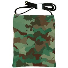 Camouflage Pattern A Completely Seamless Tile Able Background Design Shoulder Sling Bags by Simbadda
