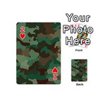 Camouflage Pattern A Completely Seamless Tile Able Background Design Playing Cards 54 (Mini)  Front - Heart2