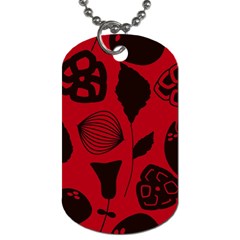 Congregation Of Floral Shades Pattern Dog Tag (two Sides) by Simbadda