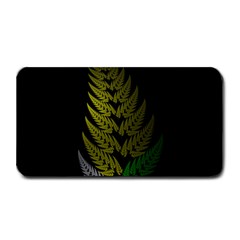 Drawing Of A Fractal Fern On Black Medium Bar Mats by Simbadda