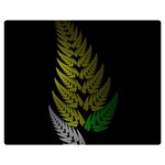 Drawing Of A Fractal Fern On Black Double Sided Flano Blanket (Medium)  60 x50  Blanket Front