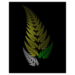 Drawing Of A Fractal Fern On Black Drawstring Bag (small) by Simbadda