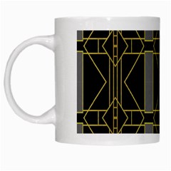 Simple Art Deco Style  White Mugs by Simbadda