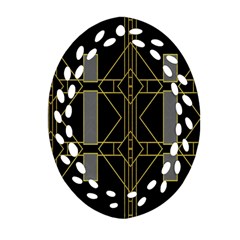 Simple Art Deco Style  Ornament (oval Filigree)