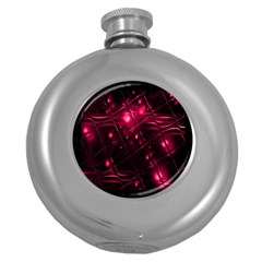 Picture Of Love In Magenta Declaration Of Love Round Hip Flask (5 Oz) by Simbadda