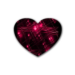 Picture Of Love In Magenta Declaration Of Love Rubber Coaster (heart)  by Simbadda