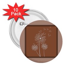 Dandelion Frame Card Template For Scrapbooking 2 25  Buttons (10 Pack)  by Simbadda