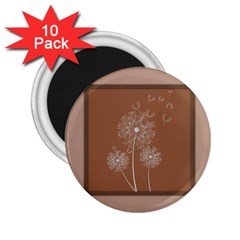 Dandelion Frame Card Template For Scrapbooking 2 25  Magnets (10 Pack)  by Simbadda