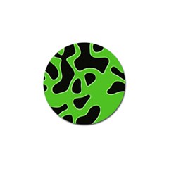 Black Green Abstract Shapes A Completely Seamless Tile Able Background Golf Ball Marker by Simbadda