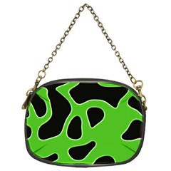 Black Green Abstract Shapes A Completely Seamless Tile Able Background Chain Purses (two Sides)  by Simbadda