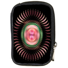 Fractal Plate Like Image In Pink Green And Other Colours Compact Camera Cases by Simbadda