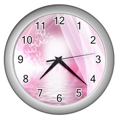 Realm Of Dreams Light Effect Abstract Background Wall Clocks (silver) 