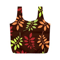 Leaves Wallpaper Pattern Seamless Autumn Colors Leaf Background Full Print Recycle Bags (m)  by Simbadda