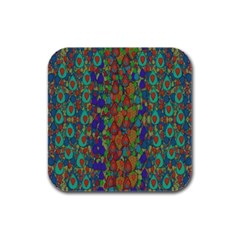 Sea Of Mermaids Rubber Square Coaster (4 Pack)  by pepitasart