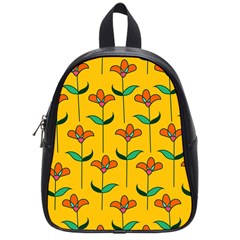 Small Flowers Pattern Floral Seamless Vector School Bags (small)  by Simbadda